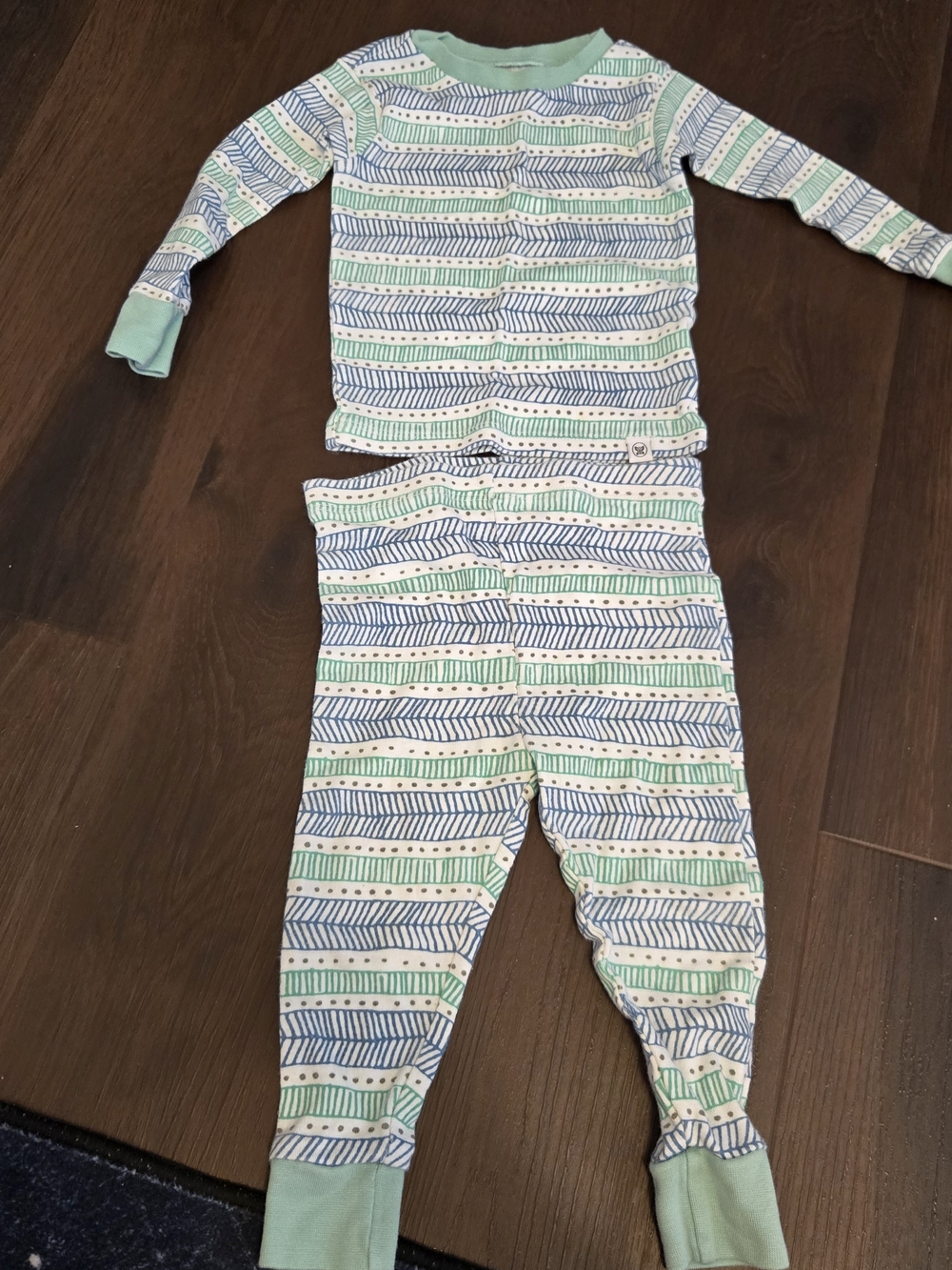 Honest Baby Clothing, Kids Pajama Set in Mint, Navy, White, 12M